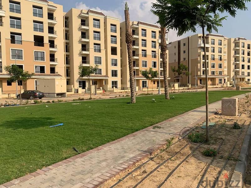 Resale apartment at the old price in Sarai Compound, area of 182 square meters, in phase S2, wall in Madinaty wall, receipt for two years 7