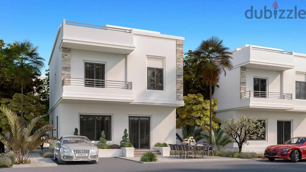 Competitive price for a 5-room independent villa with a 15% down payment and 6 years installments in “Lovers” Compound 0