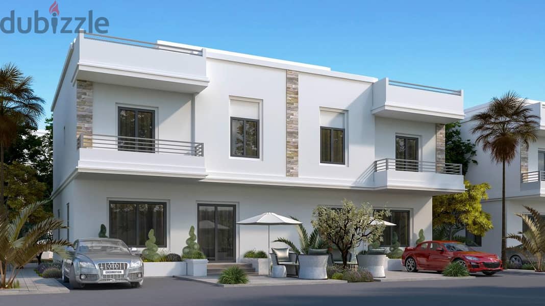 Competitive price for a 5-room independent villa with a 15% down payment and 6 years installments in “Lovers” Compound 1