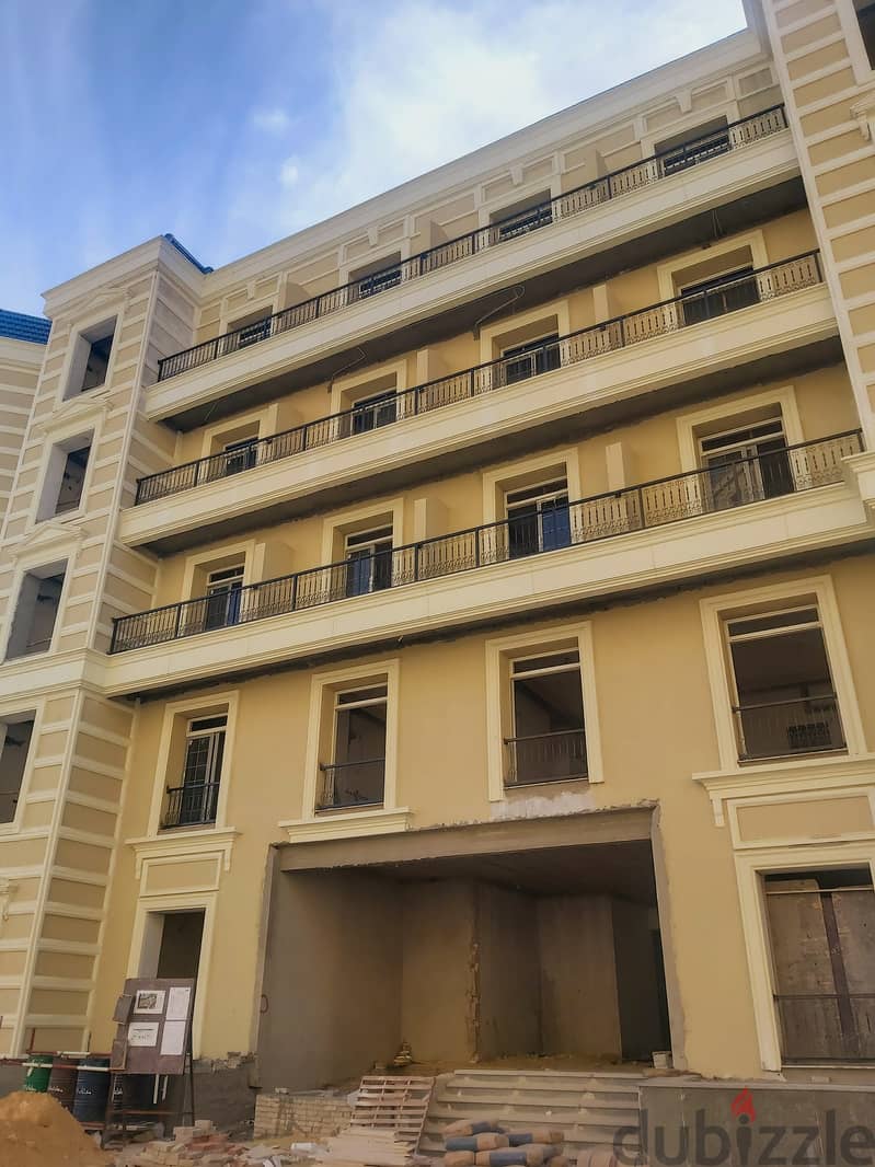 Fully finished apartment with clear sea view, 166 meters, ready for inspection and receipt in the Latin Quarter, New Alamein, in installments over 10 6