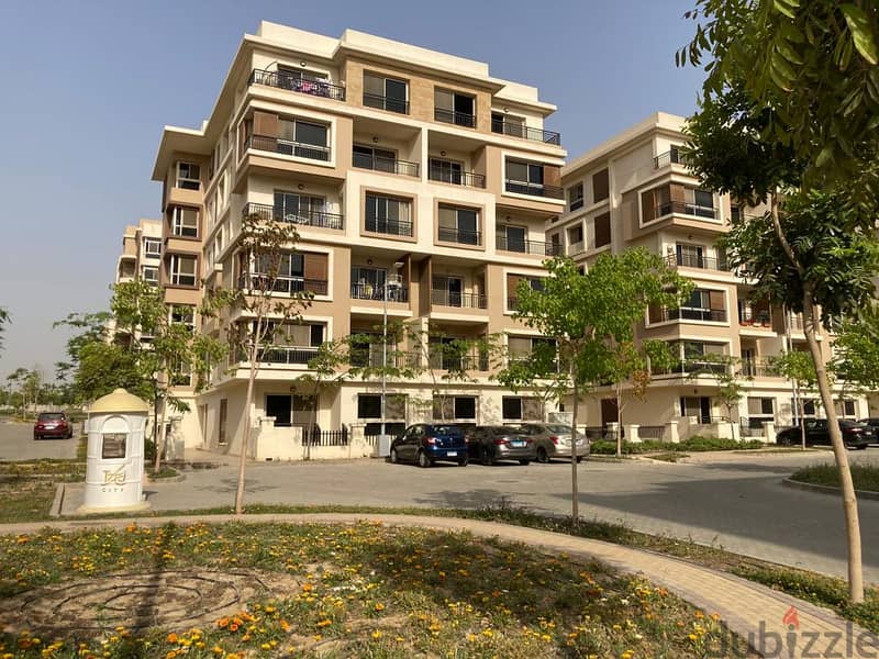 For sale, a 137 sqm apartment with a 100 sqm garden, with a fantastic view on the landscape, in Taj City, New Cairo. 3