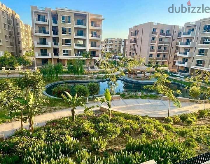 Ground studio + garden 80 m for sale in Fifth Settlement, in installments, Sarai Compound, New Cairo, in installments, on Suez Road, next to Madinaty 4