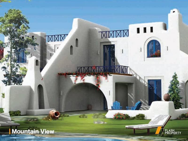4-bedroom villa, first row, double view on the sea, in Mountain View Sidi Abdel Rahman village 1