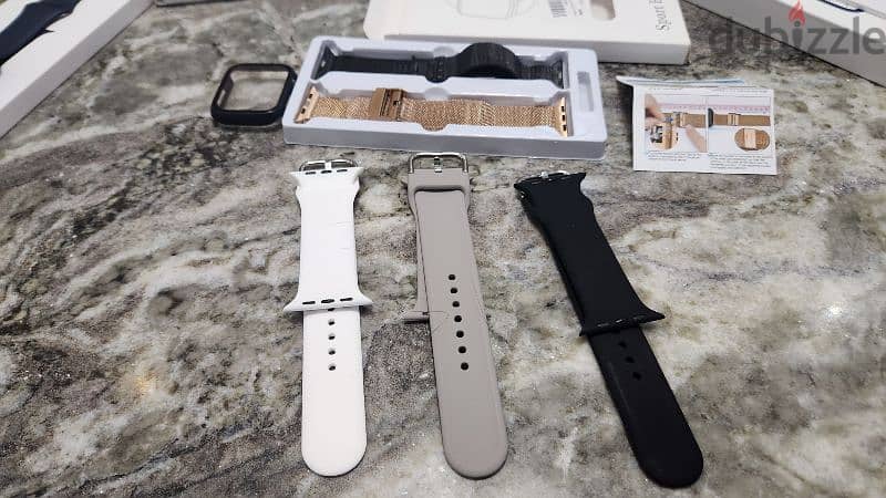 Apple watch series 7 45 mm as new   ابل وتش ٧ مفيهاش خربوش + اكسسوارات 9