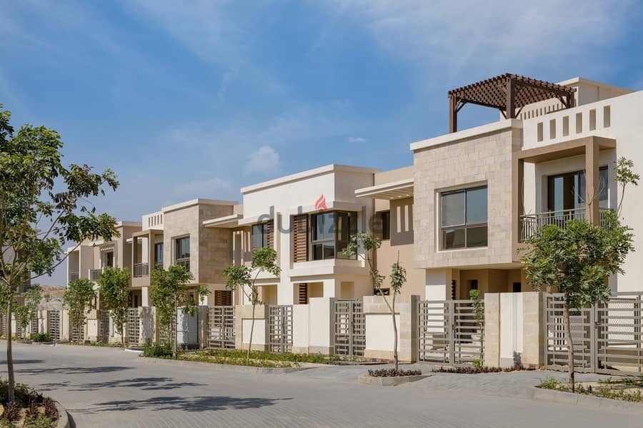 Townhouse 160m for sale at the price of a condominium in Taj City the last stage with two facades on the Suez and the Ring Road 3