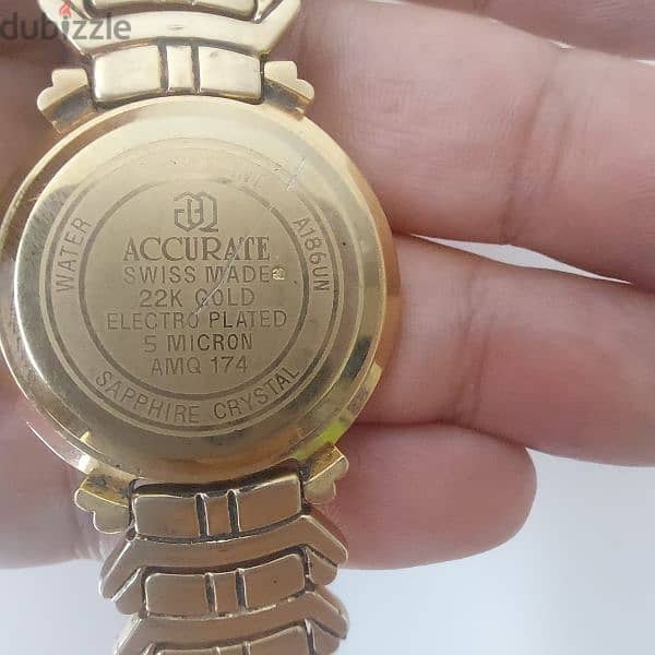 ساعة accurate أكيوريت مطلية بالذهب. . سويسرية أصلية. مشتراه من السعودية 3