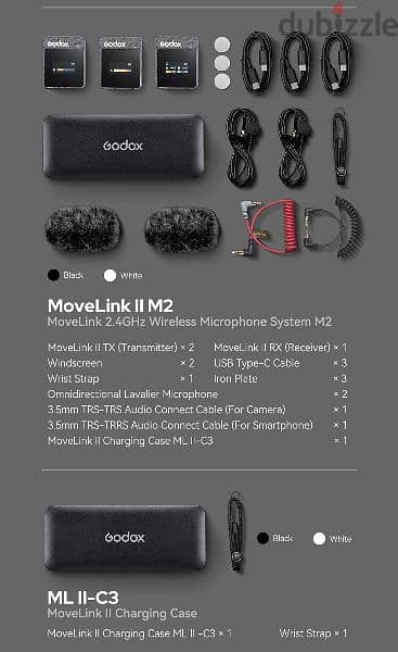 GODOX MoveLink II M2 Wireless Lavalier Microphone System 6