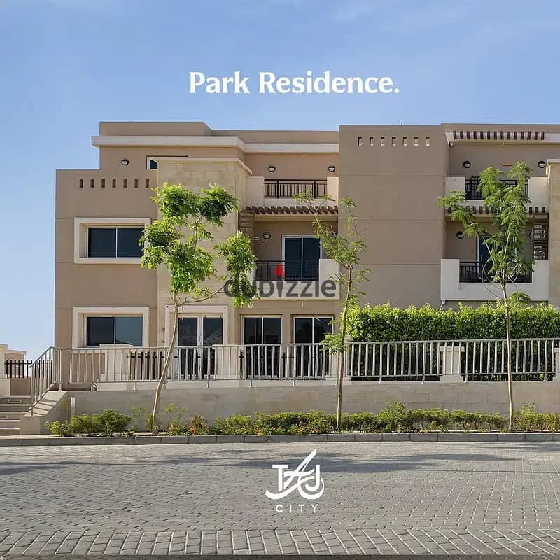 Duplex apartment with garden for sale in Taj City New Cairo, in front of Cairo International Airport (4 rooms) with a 39% discount on cash and install 6