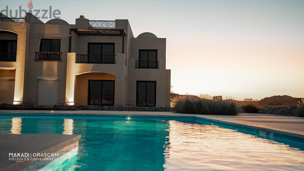 فيلا للبيع بالتقسيط على الاجون مباشرة في في قلب خليج مكادي على ساحل البحر الأحمر الغردقة Villa for sale in Makadi Hurghada 2