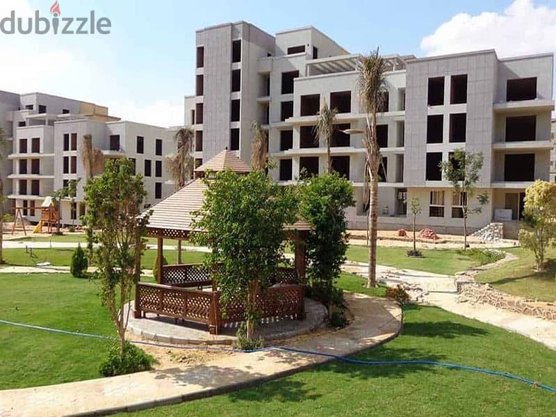 Prime location apartment for sale in installments directly in front of Al-Rehab Creek Town Compound 7