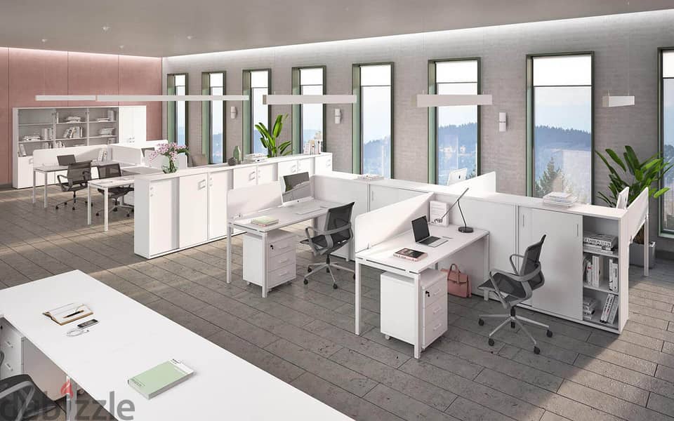 A finished office with a down payment of 235,000 in a prime location on 3 main axes in the capital, with a 10% discount, with a 10% down payment, and 1