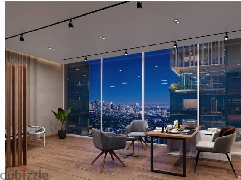 A finished office with a down payment of 235,000 in a prime location on 3 main axes in the capital, with a 10% discount, with a 10% down payment, and 4