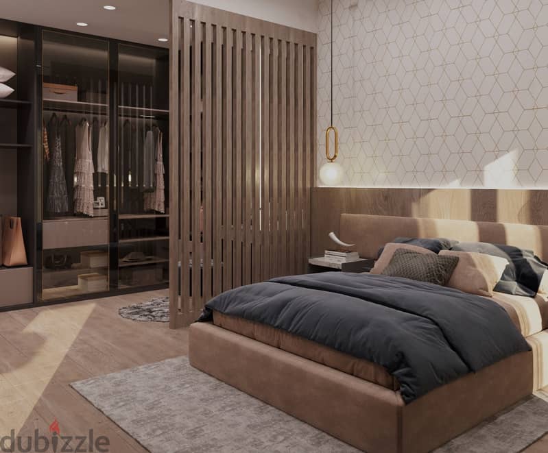 Guaranteed investment, finished hotel room, partnership with the developer, with a 10% down payment and 10-year installments, in front of the Internat 8