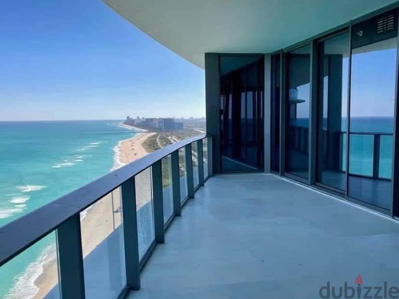 Resale apartment, Ready to move, in El Alamein Towers, North Coast, double view, sea and lagoon, completed in installments 1