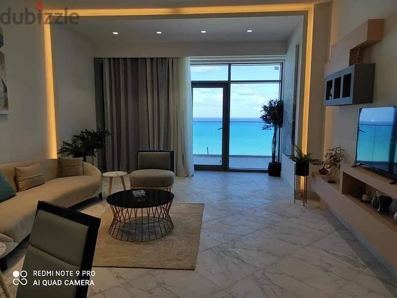 Resale apartment, Ready to move, in El Alamein Towers, North Coast, double view, sea and lagoon, completed in installments 2