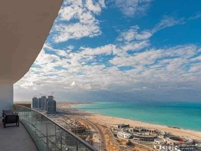 Resale apartment, Ready to move, in El Alamein Towers, North Coast, double view, sea and lagoon, completed in installments 9