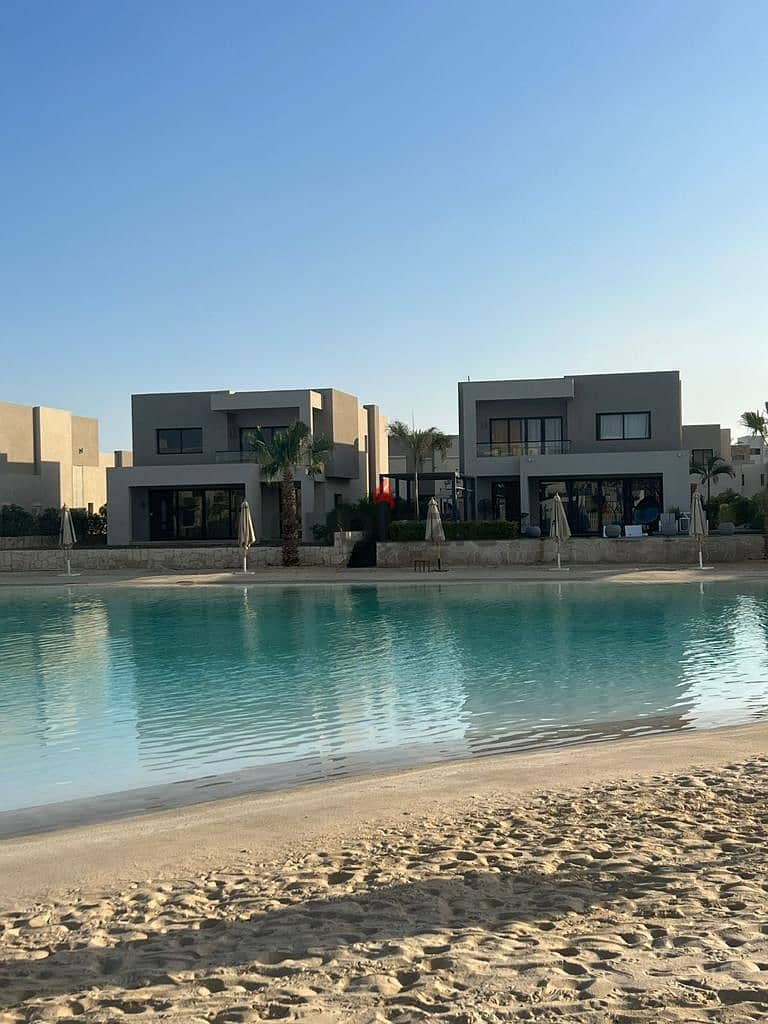 villa first row lagoon for sale in Azha el ain elsokhna , suez road فيلا للبيع متشطبه صف اول علي اللاجون في ازها العين السخنه 0