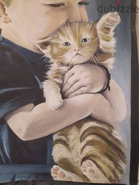 لوحة حامل القطة (رسمت بحب) 2