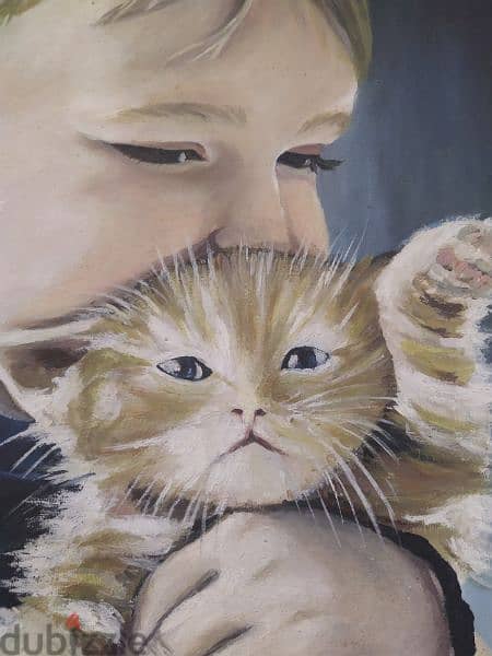 لوحة حامل القطة (رسمت بحب) 5