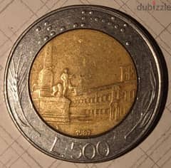 500 ليره ايطاليه لعام 1984