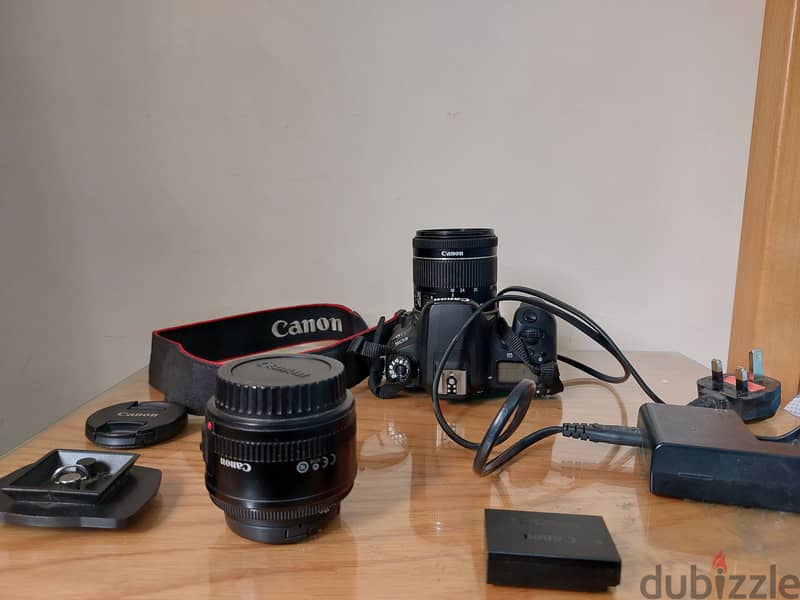 Canon 77D+ 18-55 lens +50mm lens 1.8+ battery 1
