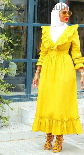 فستان أصفر trendy 2