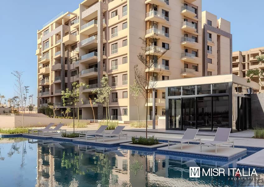 Apartment for sale - (Il Bosco Compound)_by Misr Italia Company in the Administrative Capital - area 114 meters - ground floor + garden 39 meters 1