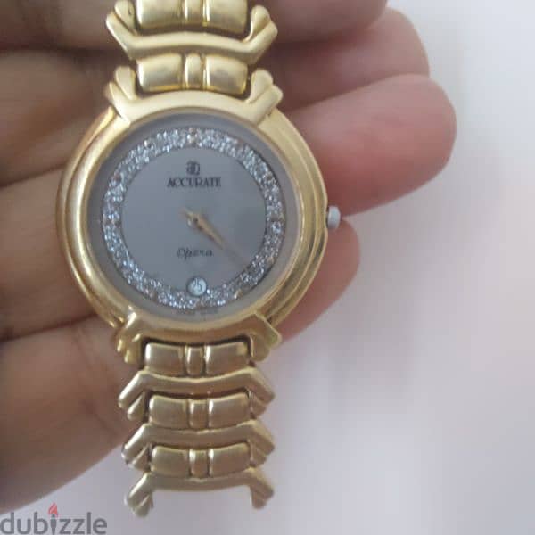 ساعة accurate أكيوريت مطلية بالذهب.  سويسرية أصلية. مشتراه من السعودية 1