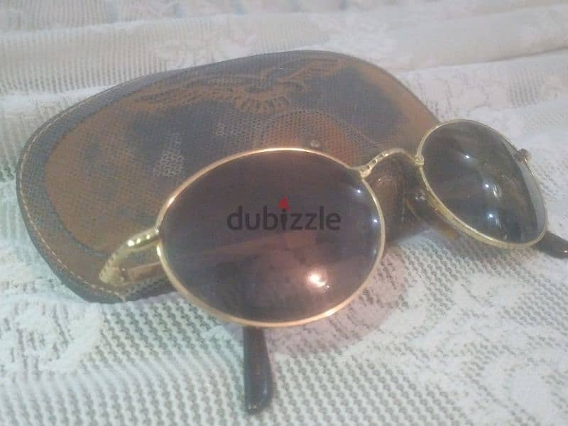 Authentic Vintage Original Police 2275 Oval Golden Metal Sunglasses 0
