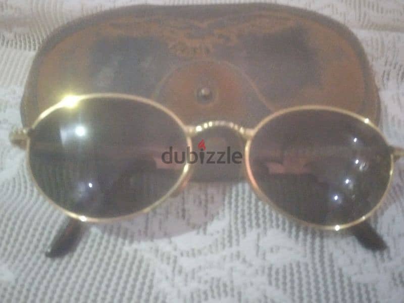 Authentic Vintage Original Police 2275 Oval Golden Metal Sunglasses 1