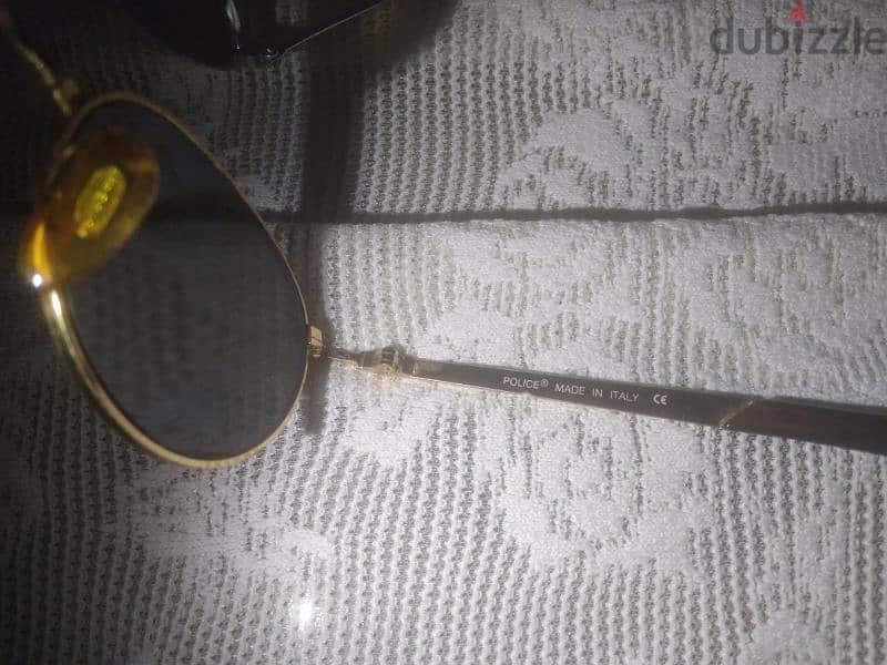 Authentic Vintage Original Police 2275 Oval Golden Metal Sunglasses 6