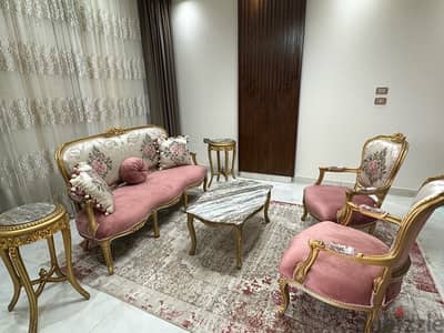 صالون ابيسون كشمير بحالة الجديد من قبانى للاثاث