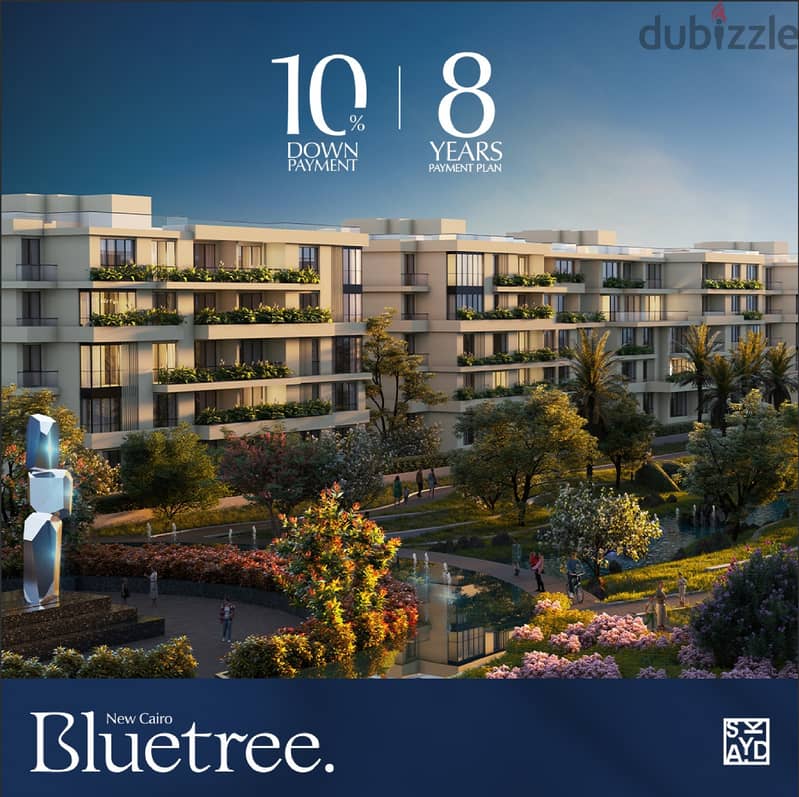 شقة 130م للبيع في كمبوند Blue Tree التجمع الخامس امام Layan Sabbour 2