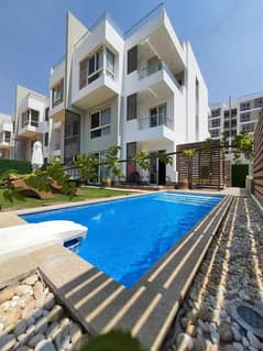 For sale townhouse, delivery now, with garden, 181 sqm, in Beta Greens, Mostakbal City