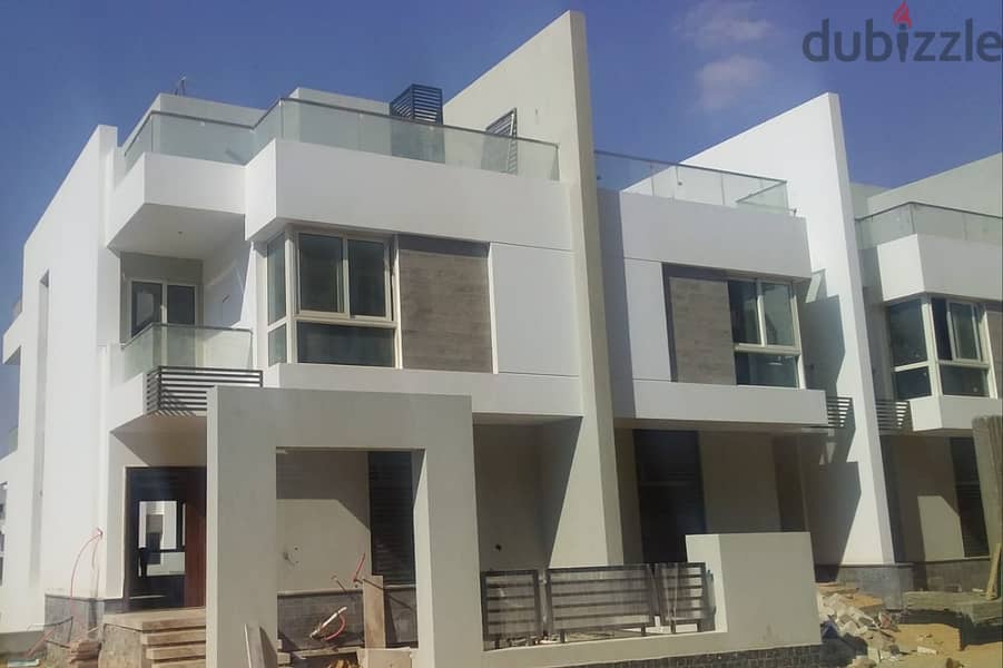 For sale townhouse, delivery now, with garden, 181 sqm, in Beta Greens, Mostakbal City 2