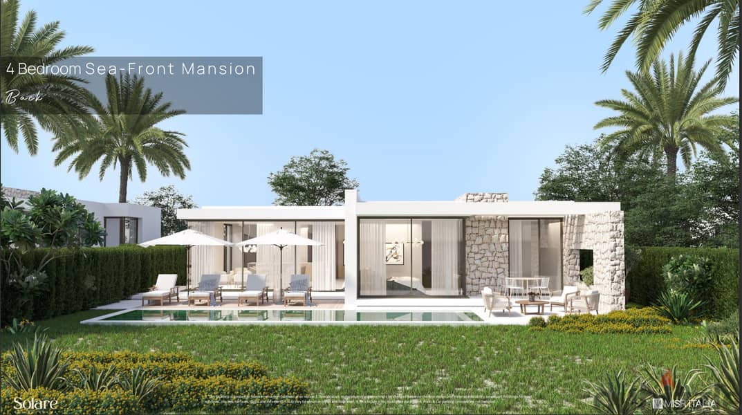 one story Villa standalone sea view in solare north coast , ras elhekma 279m² 5%DP  installment to 8 years fully finished 1