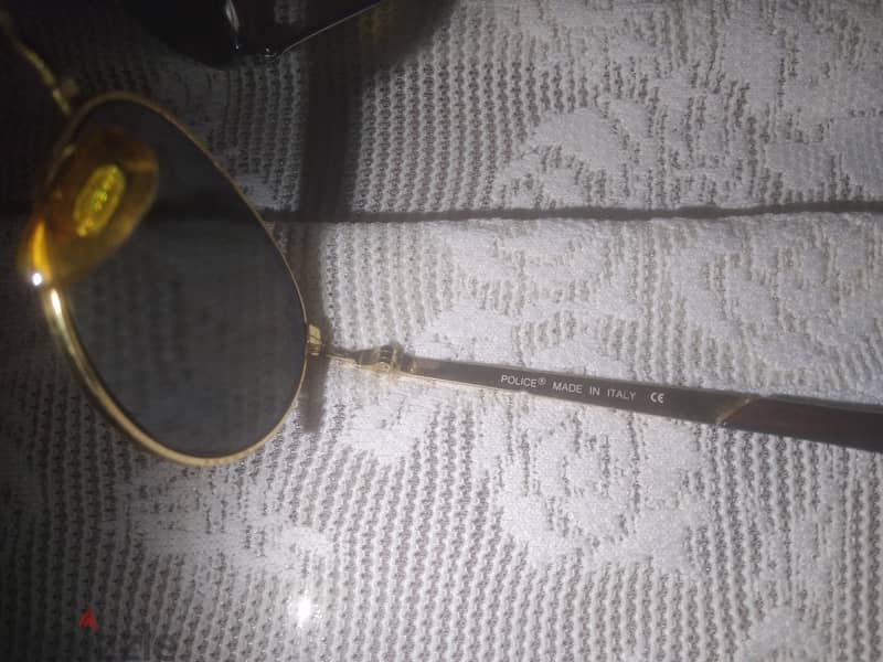 Authentic Vintage Police 2275 Oval Golden Metal Sunglasses. 3