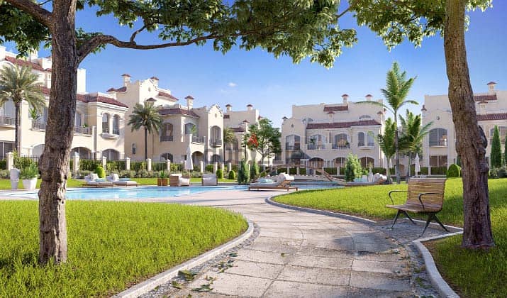 230m villa with sea view in the best location in La Vista City 11