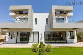 Standalone villa Fully finished with air conditioners for sale in Azha, it is the most private and prestigious in Ain Sokhna irect on the lagoonn