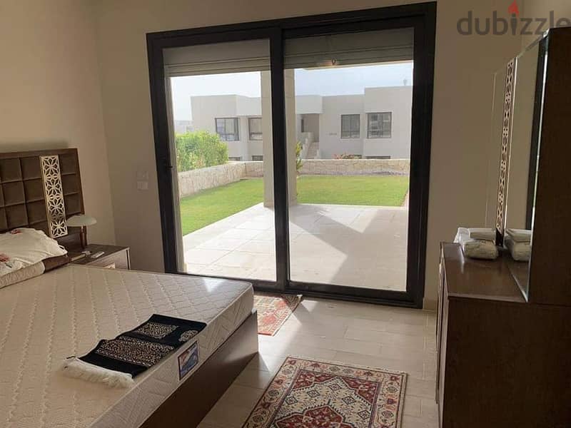 Standalone villa Fully finished with air conditioners for sale in Azha, it is the most private and prestigious in Ain Sokhna irect on the lagoonn 2