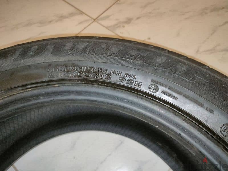 ٢ فردة كاوتش دونلوب يباني مقاس ١٦، Dunlop tyres 205/60R16 5