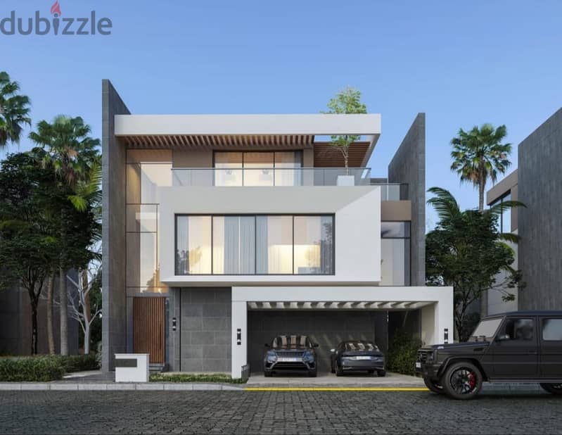 Villa 350m for sale on suez road , compound saada new cairo 5