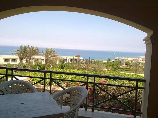 Immediate delivery in Ain Sokhna, fully finished chalet with direct sea view in La Vista Resort, directly next to Porto 1