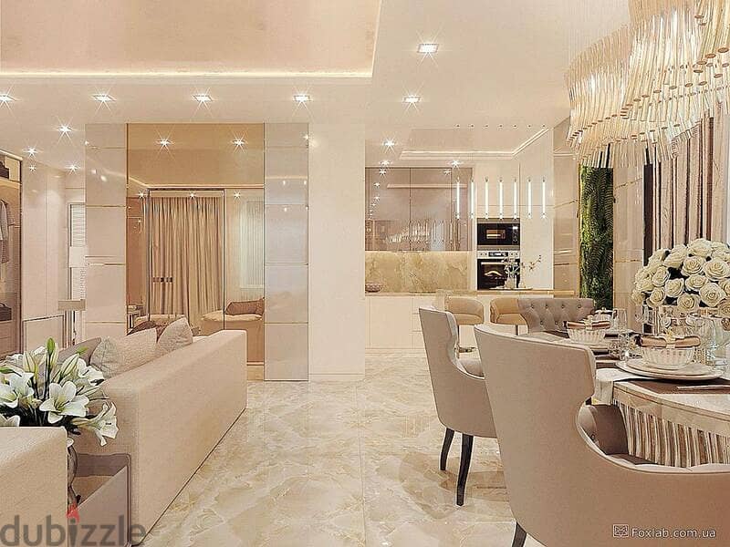 A fully finished two-room apartment for sale in the heart of Mostakbal City, the best Mostakbal compound by Khaled Sabry 9