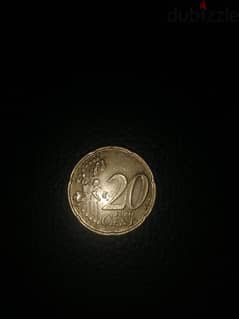 2000 Belgium 20 Euro Cent Coin