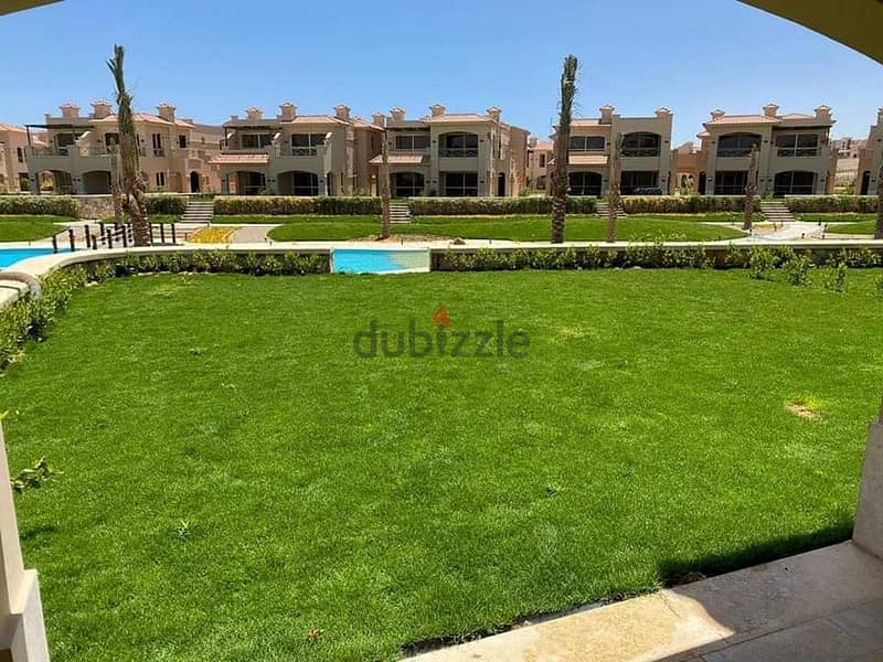 Ground chalet with garden for sale, 130 meters in La Vista Gardens, Ain Sokhna, wonderful view 25