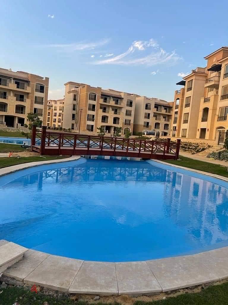 174 sqm ground floor apartment with garden for sale in the heart of Fifth Settlement, Stone Park 5