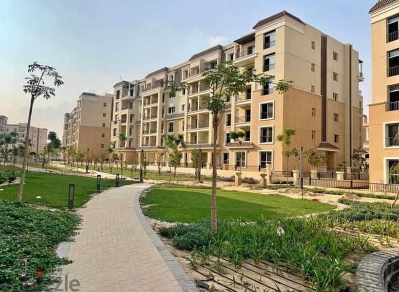 Apartment For Sale In Sarai New Cairo in El-Mostakbal City - شقه للبيع في سراي في  المستقبل سيتي سورر في سور مع مدينتي 2