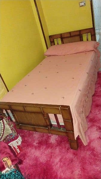 سرير زان متر بالمرتبة سفنج تاكي 2