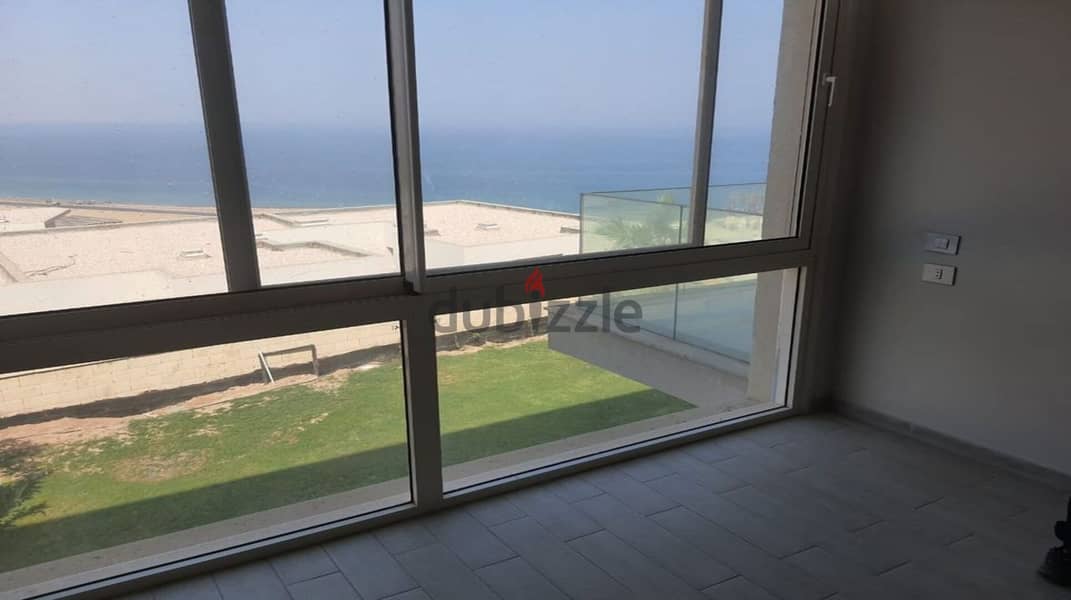 For sale, ground chalet with garden, 59 sqm, Sea View, in Ain Sokhna, delivery at the end of the year 3